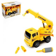 Конструктор винтовой "Строительный кран", 28 деталей Без бренда