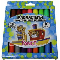 Набор двухсторонних фломастеров Action! FANCY CREATIVE 9 штук 18 цветов