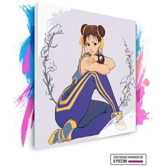 Картина по номерам на холсте StreetFighter - Чунь Ли, 40 х 40 см Красиво Красим