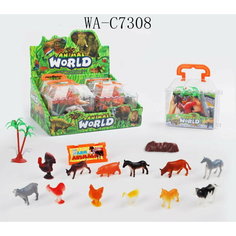 Игровой набор ABtoys Юный натуралист Фигурки домашних животных 8 шт. в чемоданчике PT-01780/1
