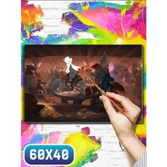Картина по номерам на холсте игры world of warcraft - 12090 60х40