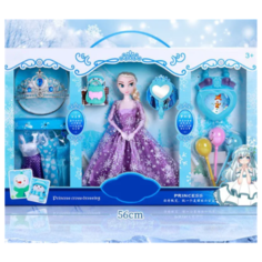 Набор игровой Холодное Сердце для девочки, кукла Эльза с аксессуарами ( корона , платья , зеркало ) Игрушки