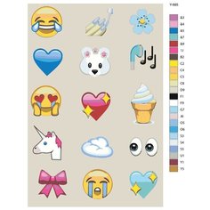 Картина по номерам Y-685 "Смайлики эмодзи" 40х60 Brushes Paints