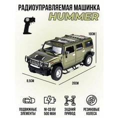 Радиоуправляемая машинка Hummer H2 (корпус металл, 1:24) 25020A-GREEN Meizhi