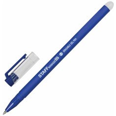Ручка гелевая стираемая Staff Erase (0.35мм, синяя, прорезиненный корпус) 24шт. (143656)
