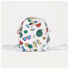 Frau Liebe Рюкзак на молнии, цвет белый Moon Land