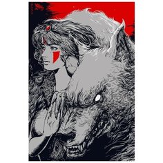 Картина по номерам на холсте Аниме Принцесса Мононоке (Миядзаки) - 7672 В 60x40