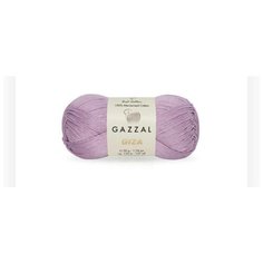Пряжа Gazzal Giza (Гиза) 100% мерсеризованный хлопок 50г 125м (2472 светло-сиреневый) 5 шт