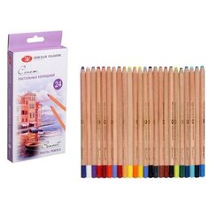 Пастель сухая в карандаше ЗХК "Сонет" набор 24 цвета./В упаковке шт: 1 Невская палитра