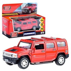 Машина металл. Hummer "Hummer H2", 12см, (откр дв, багаж, красный) инерц, в коробке Технопарк