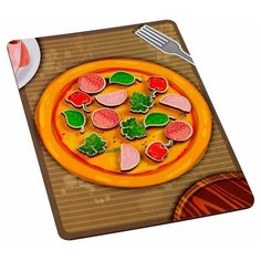 Деревянная игра-липучка пицца с колбасой 30201 Сибирские игрушки
