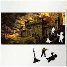 Пазл из дерева с фигурками, 230 деталей, 46х23 см игры Power Monger Power Monger, Морген Пауер, стратегия, Sega, 16 bit, ретро - 5515 Puzzle Wood