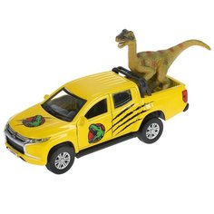 Mitsubishi L200 Пикап с Динозавром / модель автомобиля / машинки - игрушки / инерционная Технопарк