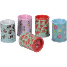 Точилка металлическая С контейнером "HAPPYSHARP" С термопереносом, С двумя отверстиями (4 вида), Арт. 35-0040 Bruno Visconti