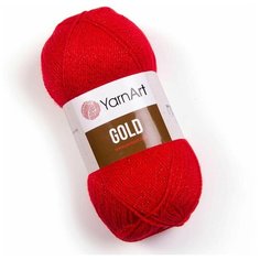 Пряжа для вязания YarnArt Gold (ЯрнАрт Голд) - 1 моток 9353 персик, блестящая, 92% акрил, 8% металлик, 400 м/100г