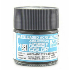 MR.HOBBY Краска акриловая на водной основе полуматовая H 331 Тёмный морской серый BS381C/638 (DARK SEAGRAY BS381C/638), 10мл
