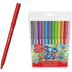 ErichKrause Фломастеры 12 цветов ErichKrause ArtBerry Super Tip Easy Washable, смываемые, вентилируемый колпачок, европодвес