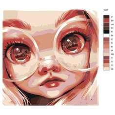 Картина по номерам Т227 "Арт милой девочки", 70x70 см Brushes Paints