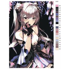 Картина по номерам S157 "Компьютерная игра - Genshin Impact (Геншин Импакт). Фишль" 40x60 Brushes Paints