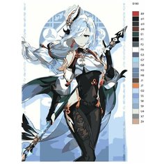 Картина по номерам S180 "Компьютерная игра - Genshin Impact (Геншин Импакт). Шэнь Хэ" 60x90 Brushes Paints