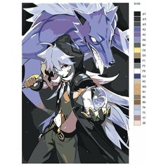 Картина по номерам S154 "Компьютерная игра - Genshin Impact (Геншин Импакт). Рейзор" 50x70 Brushes Paints