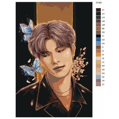Картина по номерам W-282 "K-pop группа - Stray Kids (Стрей Кидс)" 50х70 Brushes Paints