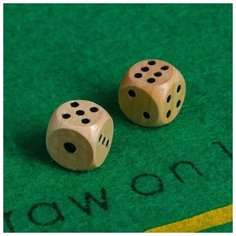 Кубики игральные, 1.4 х 1.4 см, 2 штуки, деревянные Sweet Home