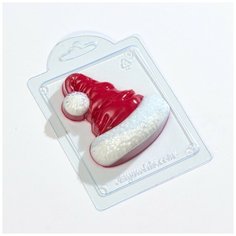 Новогодний колпак форма из толстого пластика для литья: мыла, шоколада, гипса Any Molds