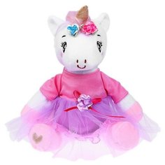 POMPOSHKI Мягкая игрушка единорожка в платье, 21 см Pr Market