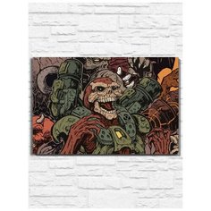 Картина по номерам на холсте игра VR DOOM Eternal (PS, Xbox, PC, Switch) - 9791 Г 30x40