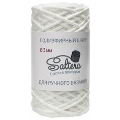 Пряжа SALTERA Шнур полиэфирный, белый - 01, 100% полиэфир, 1 моток, 200 г, 100 м.