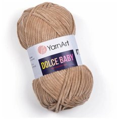 Пряжа для вязания YarnArt Dolce Baby (ЯрнАрт Дольче Беби) - 5 мотков 747 бежевый, фантазийная, велюровая для игрушек 100% микрополиэстер 85м/50г