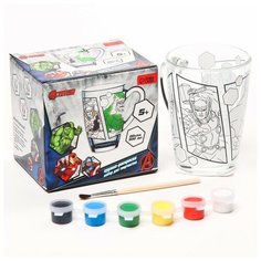 MARVEL Роспись стеклянной кружки "Супер-герои", Мстители, 300 мл