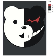 Картина по номерам T704 "Монокума. Аниме Данганронпа - Danganronpa " 60x80 Brushes Paints