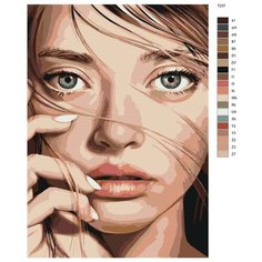 Картина по номерам на холсте Т237 "Девушка с красивыми глазами", 40x60 см Brushes Paints