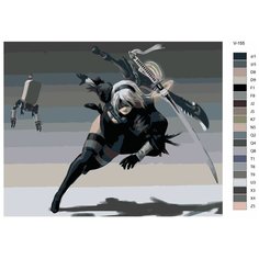 Картина по номерам V-155 "Игра Nier Automata. 2B" 60х80 Brushes Paints