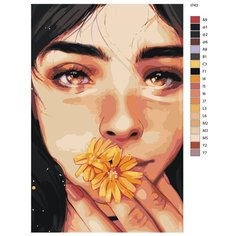 Картина по номерам Т743 "Невинный взгляд" 50x70 Brushes Paints