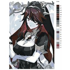 Картина по номерам S149 "Компьютерная игра - Genshin Impact (Геншин Импакт). Розария" 40x60 Brushes Paints
