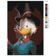 Картина по номерам W-426 "Скрудж МакДак в цилиндре" 40x60 Brushes Paints