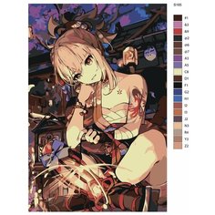 Картина по номерам S165 "Компьютерная игра - Genshin Impact (Геншин Импакт). Ёимия" 50x70 Brushes Paints