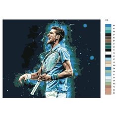 Картина по номерам V-5 "Теннисист Новак Джокович" 60х80 Brushes Paints
