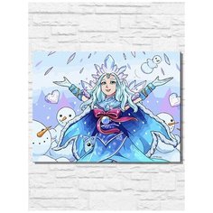 Картина по номерам на холсте игры дота 2, dota 2, новый год, рождество - 11481 Г 30x40