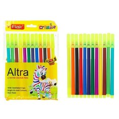 Фломастеры 12 цветов Flair Creative, смываемые, европодвес