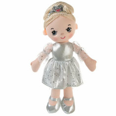 Кукла мягконабивная ABtoys, балерина, 30 см, серебристый М6003