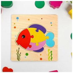 Игрушка развивающая пазл "Рыбка" 0,3 x 15 x 15 см, 1 шт. Sweet Home