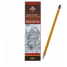 Карандаш чернографитный 2.5 мм, Koh-I-Noor 1500 5B, профессиональный, L-175 мм, 12 шт.