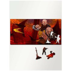 Пазл из дерева с фигурками, 230 деталей, размер 46х23 см игры Diablo III Eternal Collection - 4213 Puzzle Wood