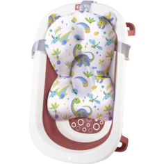 Комплект для купания новорожденных LaLa-Kids, матрасик-горка для купания, ванночка зеленый
