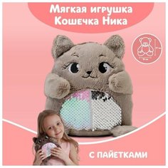 Мягкая игрушка «Кошечка Ника», с пайетками, 16х8х17 см Milo Toys