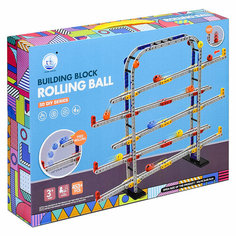 Конструктор-трек пластиковый детский / Горка с шариками Oubaoloon 679-709 (453+ детали) в коробке